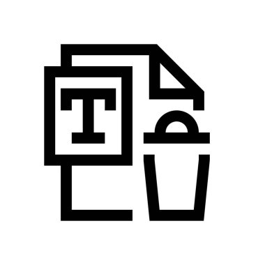 Metin dosyasını mini çizgi, simgesi