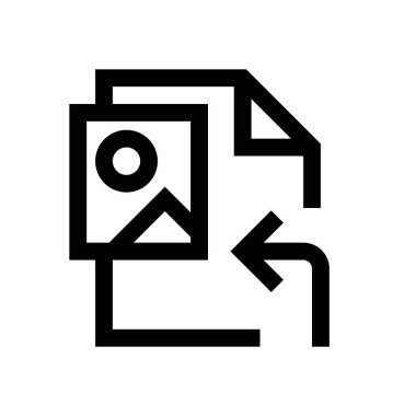 Resim dosyasını mini çizgi, simgesi