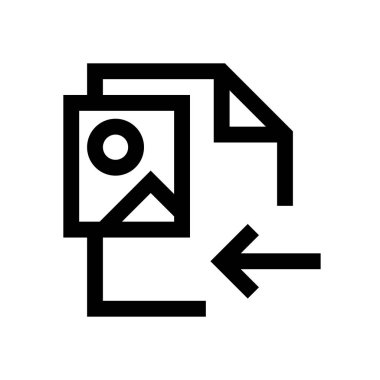 Resim dosyasını mini çizgi, simgesi