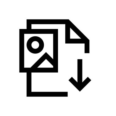 Resim dosyasını mini çizgi, simgesi