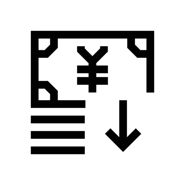 Japanseyen mini line, pictogram — Stockvector