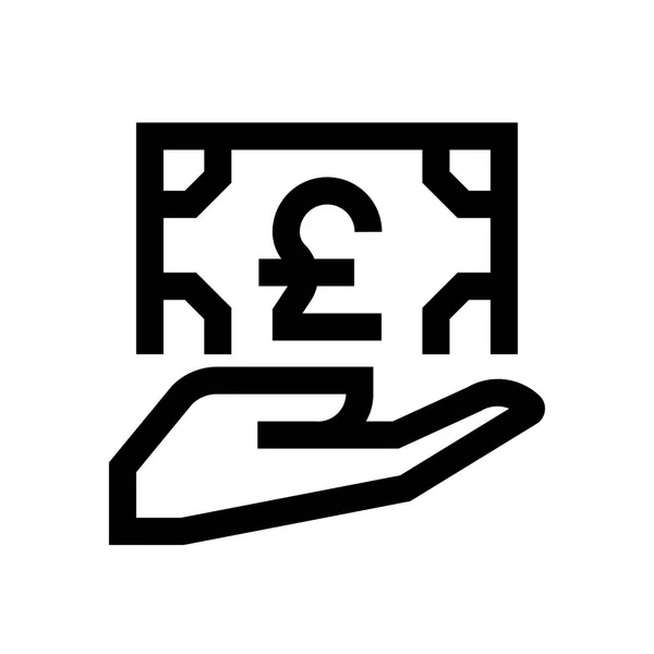 British Pound mini line, icon — Stock Vector