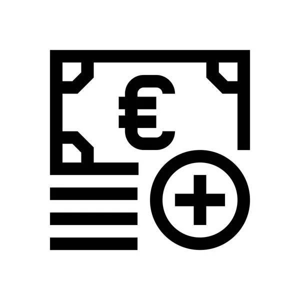 Евро мини линия, икона — стоковый вектор
