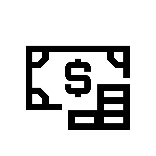 Dollar mini line, icon — Stock Vector