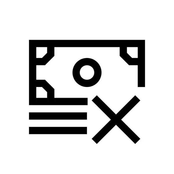 Papiergeld mini line, pictogram — Stockvector
