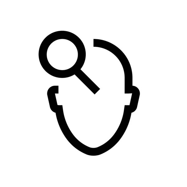Werknemer mini line, pictogram — Stockvector