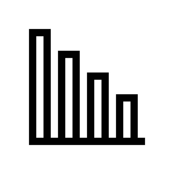 Grafiek, grafische mini lijn, pictogram — Stockvector