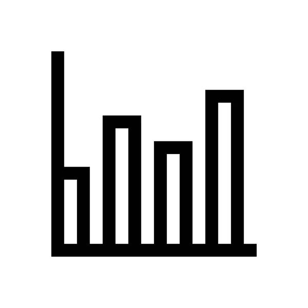 Grafiek, grafische mini lijn, pictogram — Stockvector
