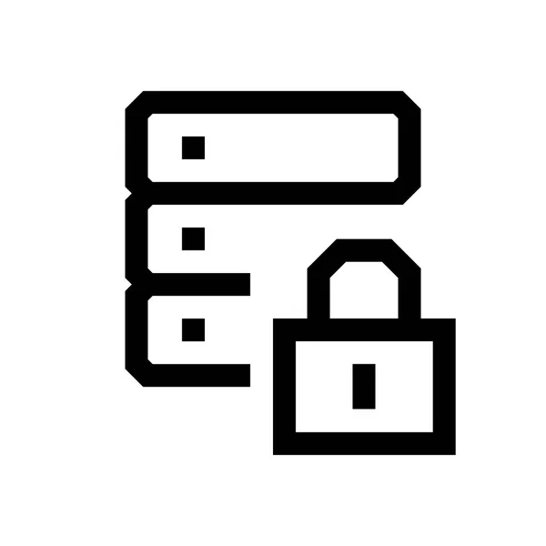Database mini line, pictogram — Stockvector