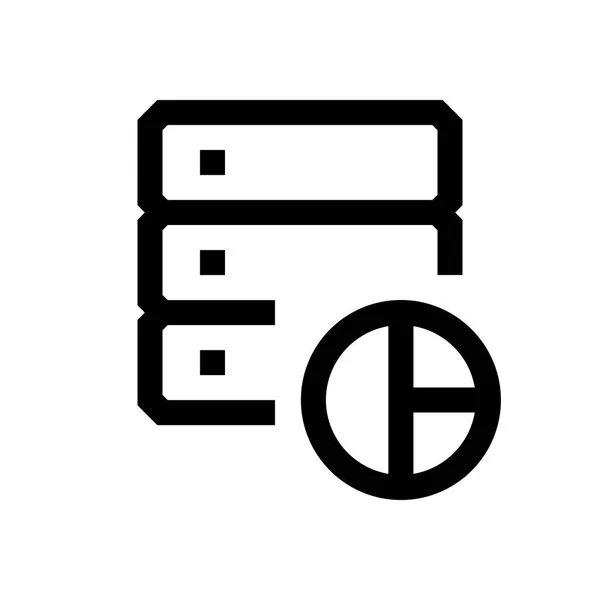 Databas mini line, ikon — Stock vektor