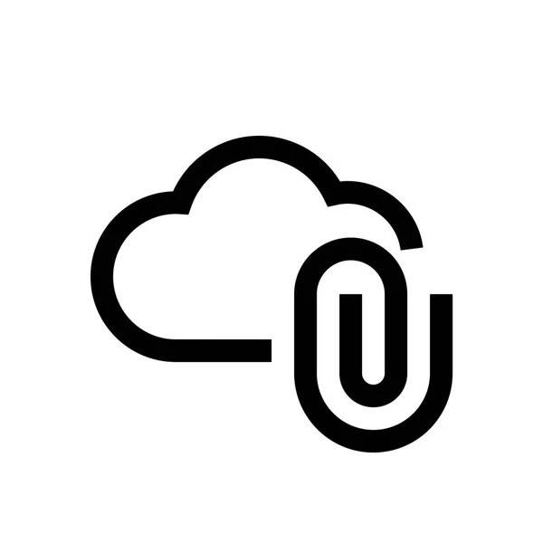 Nube mini línea, icono — Vector de stock