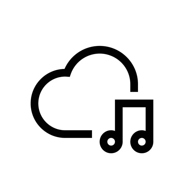 Mini ligne Cloud, icône — Image vectorielle