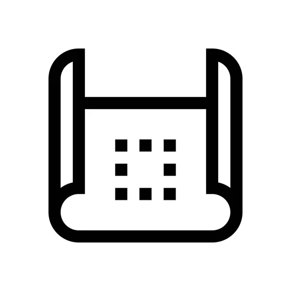 Plan, mockup mini lijn, pictogram — Stockvector