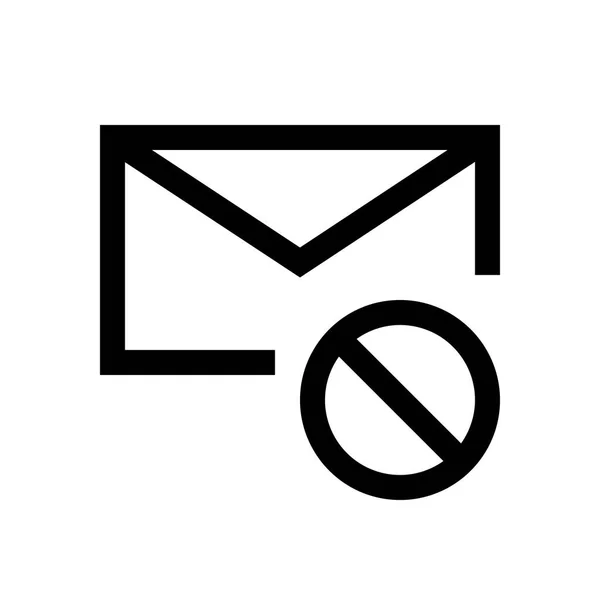 Correo, mini línea de correo electrónico, icono — Vector de stock