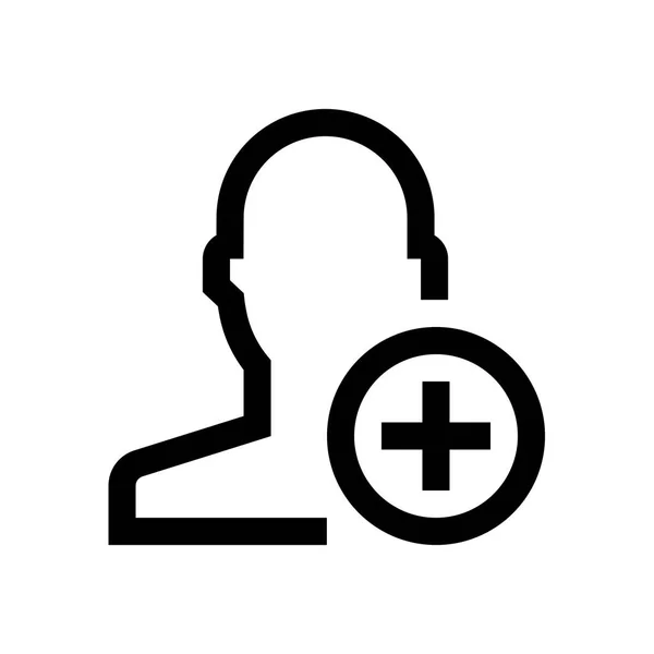 Mannelijke avatar mini line, pictogram — Stockvector