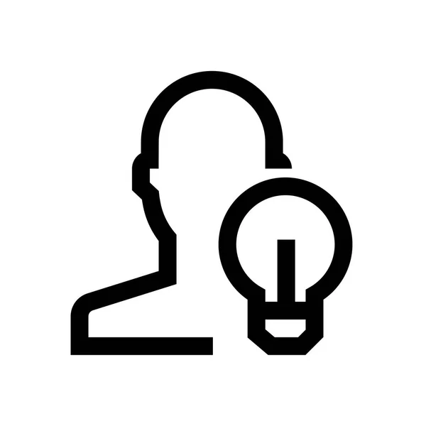 Mannelijke avatar mini line, pictogram — Stockvector