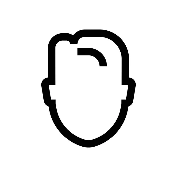 Male avatar mini line, icon — Stock Vector