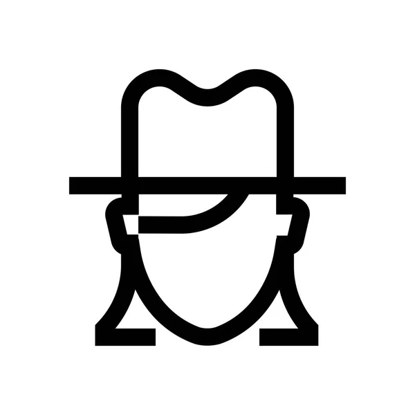 Mini linea avatar femminile, icona — Vettoriale Stock