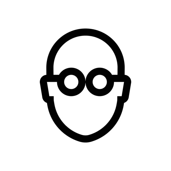 Erkek avatar mini çizgi, simgesi — Stok Vektör