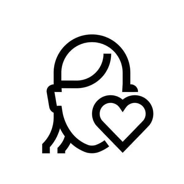 Mini línea de San Valentín, icono — Vector de stock