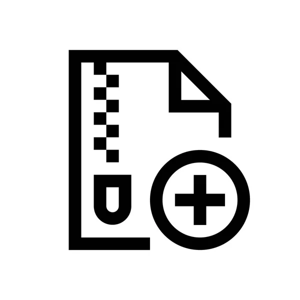 Compressed file mini line, icon — Stock Vector