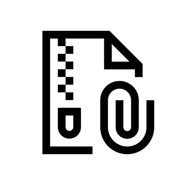 Mini línea de archivo comprimido, icono — Archivo Imágenes Vectoriales