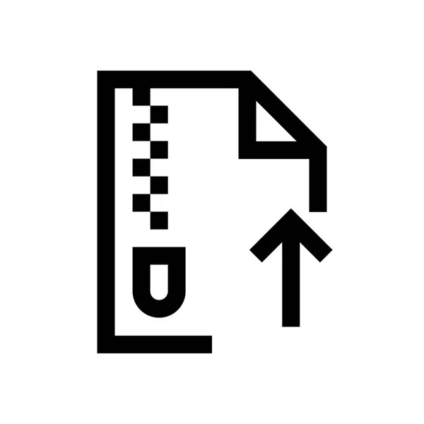 Fichier compressé mini ligne, icône — Image vectorielle