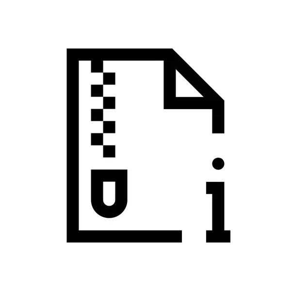 Baris mini berkas terkompresi, ikon - Stok Vektor