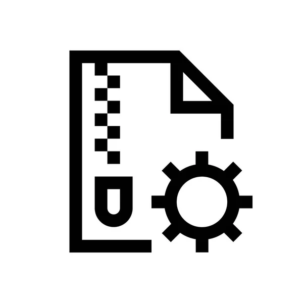 Mini linha de arquivos compactados, ícone — Vetor de Stock