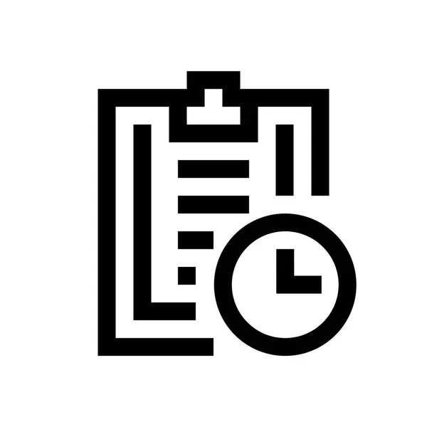 Spinacz biurowy mini line, ikona — Wektor stockowy