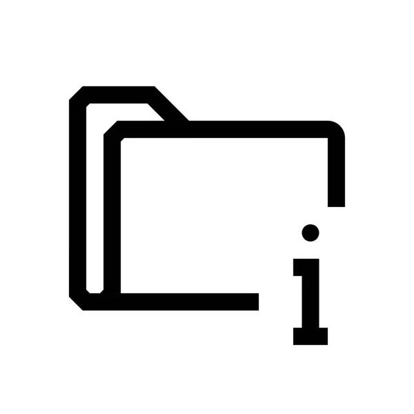 Dossier mini ligne, icône — Image vectorielle
