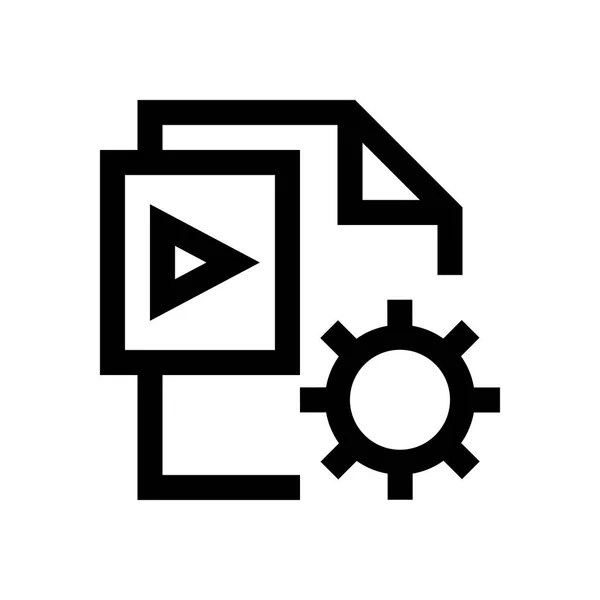 Minizeile im Videodateiformat, Symbol — Stockvektor