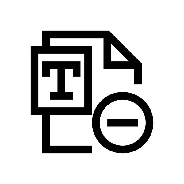 Archivo de texto mini línea, icono — Archivo Imágenes Vectoriales