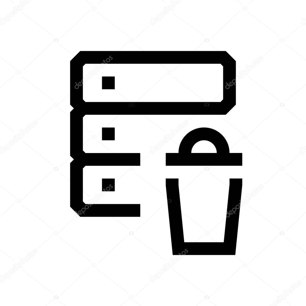 Database mini line, icon