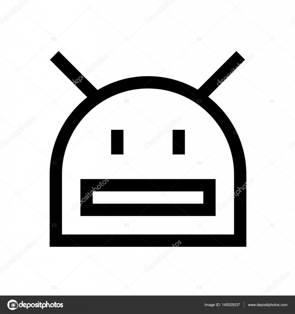Robot Mini Line Icon Stock Vector Howcolour 145525037