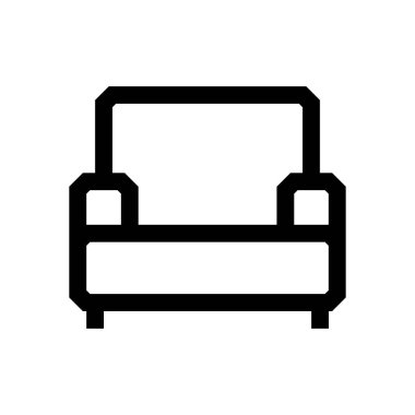 Sandalye mini çizgi, simgesi