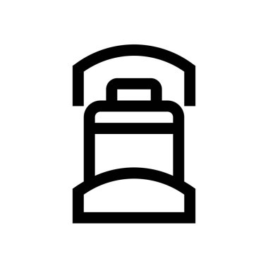 Yatak mini çizgi, simgesi