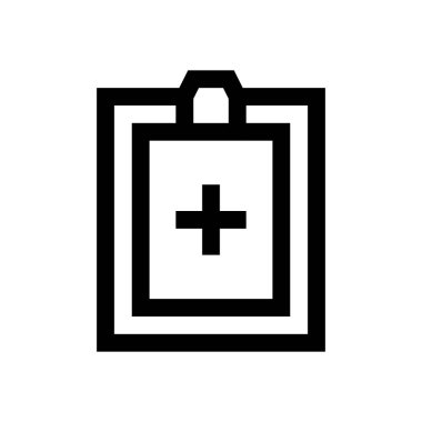 Klinik rapor mini çizgi, simgesi