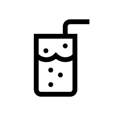 Su içecek mini çizgi, simgesi