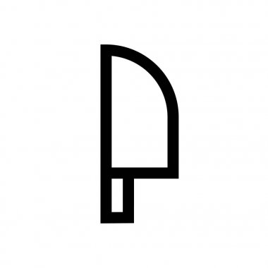 Bıçak mini çizgi, simgesi