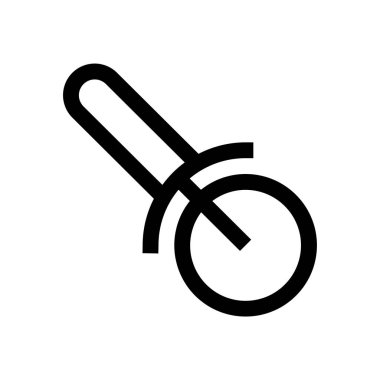 Pizza bıçak mini çizgi, simgesi