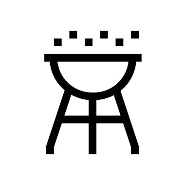 Barbekü mini çizgi, simgesi