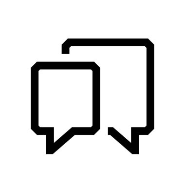 Konuşma balonu mini çizgi, simgesi