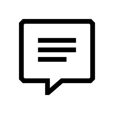 Konuşma balonu mini çizgi, simgesi