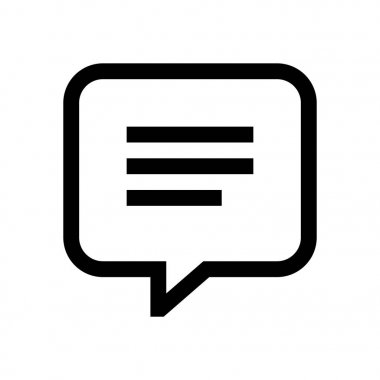 Konuşma balonu mini çizgi, simgesi