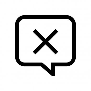 Konuşma balonu mini çizgi, simgesi