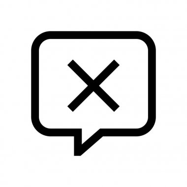 Konuşma balonu mini çizgi, simgesi