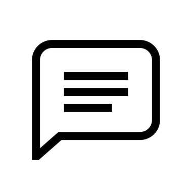 Konuşma balonu mini çizgi, simgesi