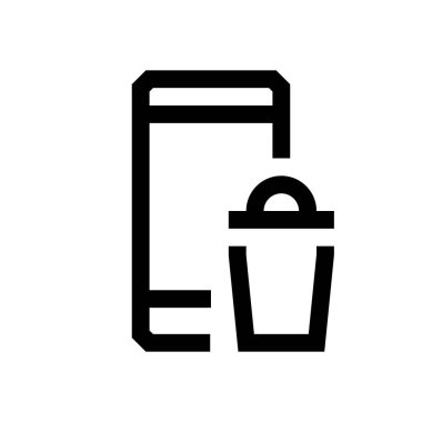 Cep telefonu mini çizgi, simgesi