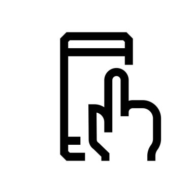 Mobile phone mini line, icon